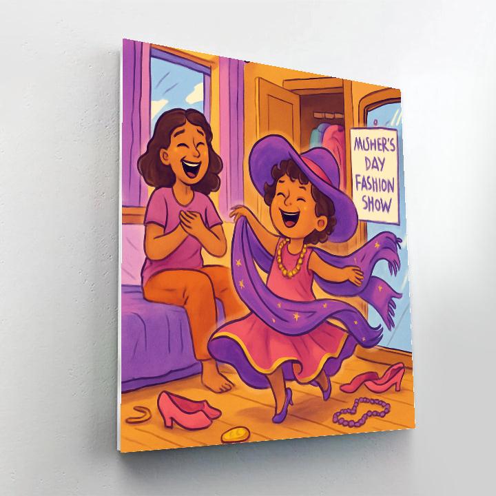 Mothers Day Closet Fashion Show Number painting