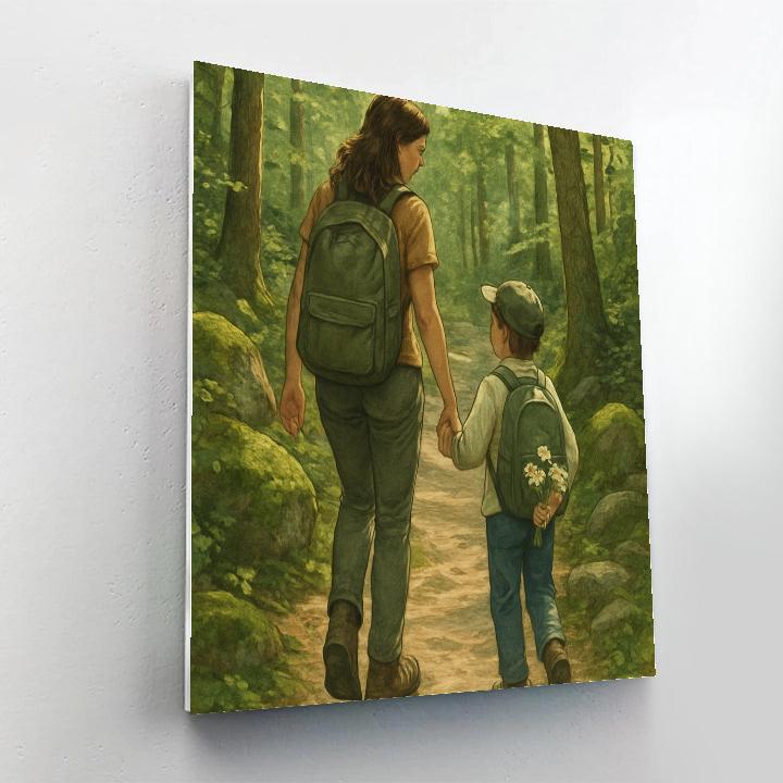 Mothers Day Forest Hiking Adventure paint by number
