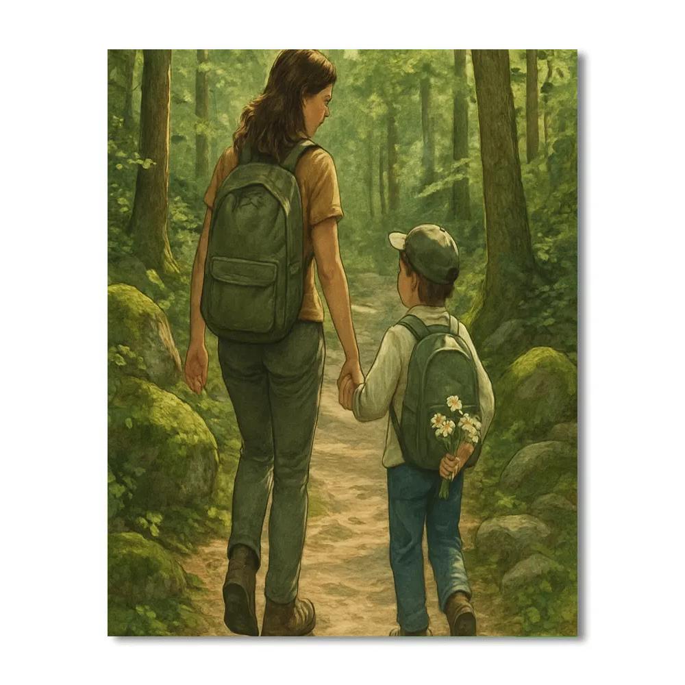 Mothers Day Forest Hiking Adventure paint by number