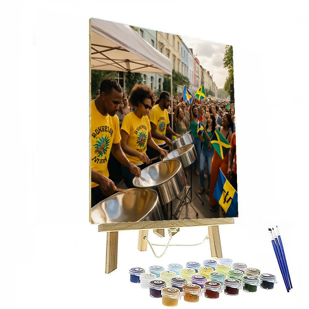 Notting Hill Carnival Steelband On London Street paint by color