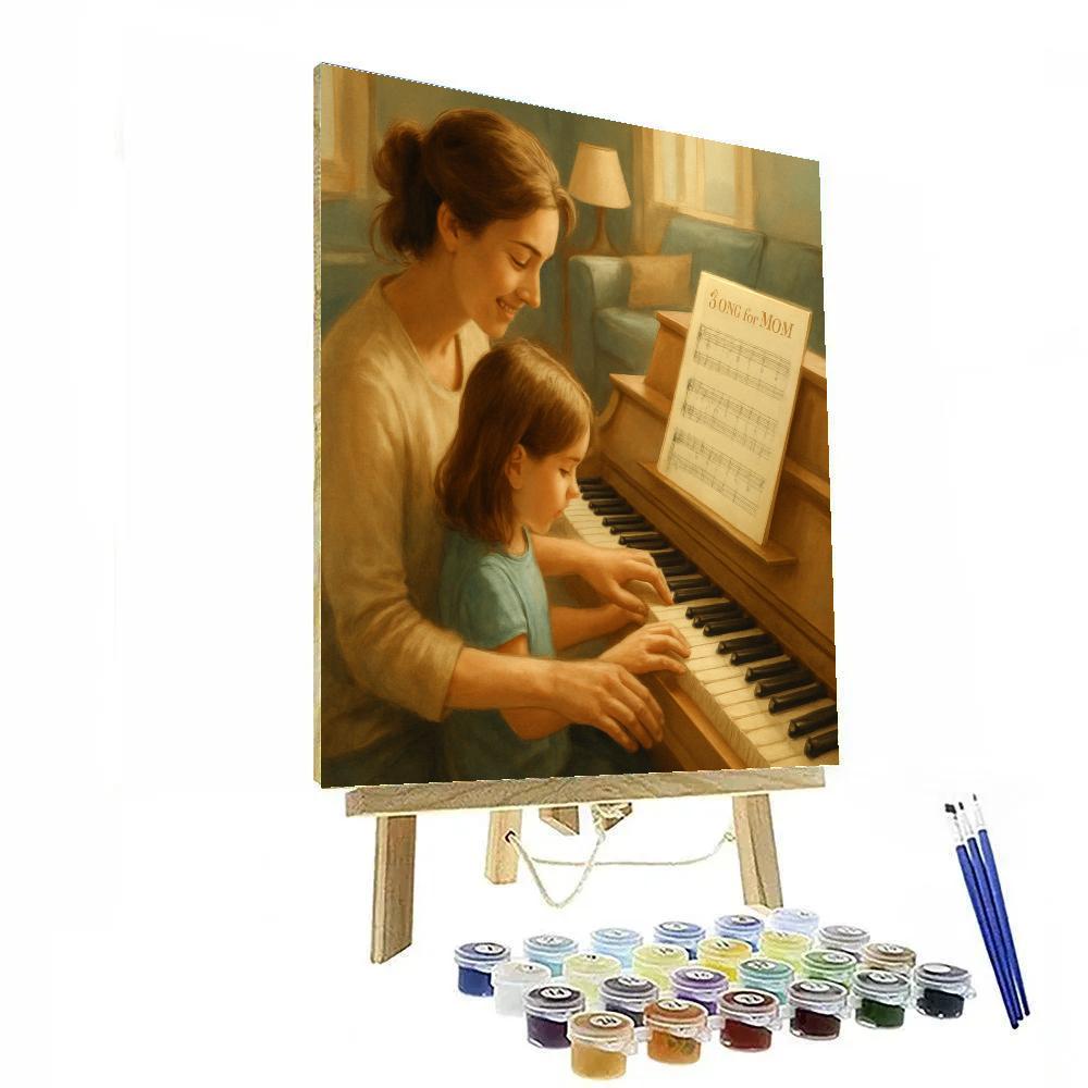 Mothers Day Music Lesson Duet Painting by numbers kit
