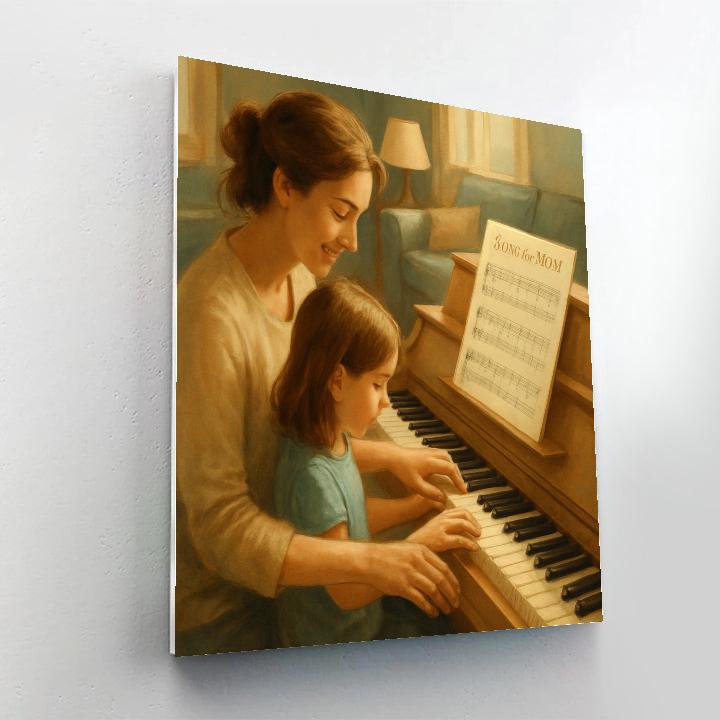 Mothers Day Music Lesson Duet Painting by numbers kit