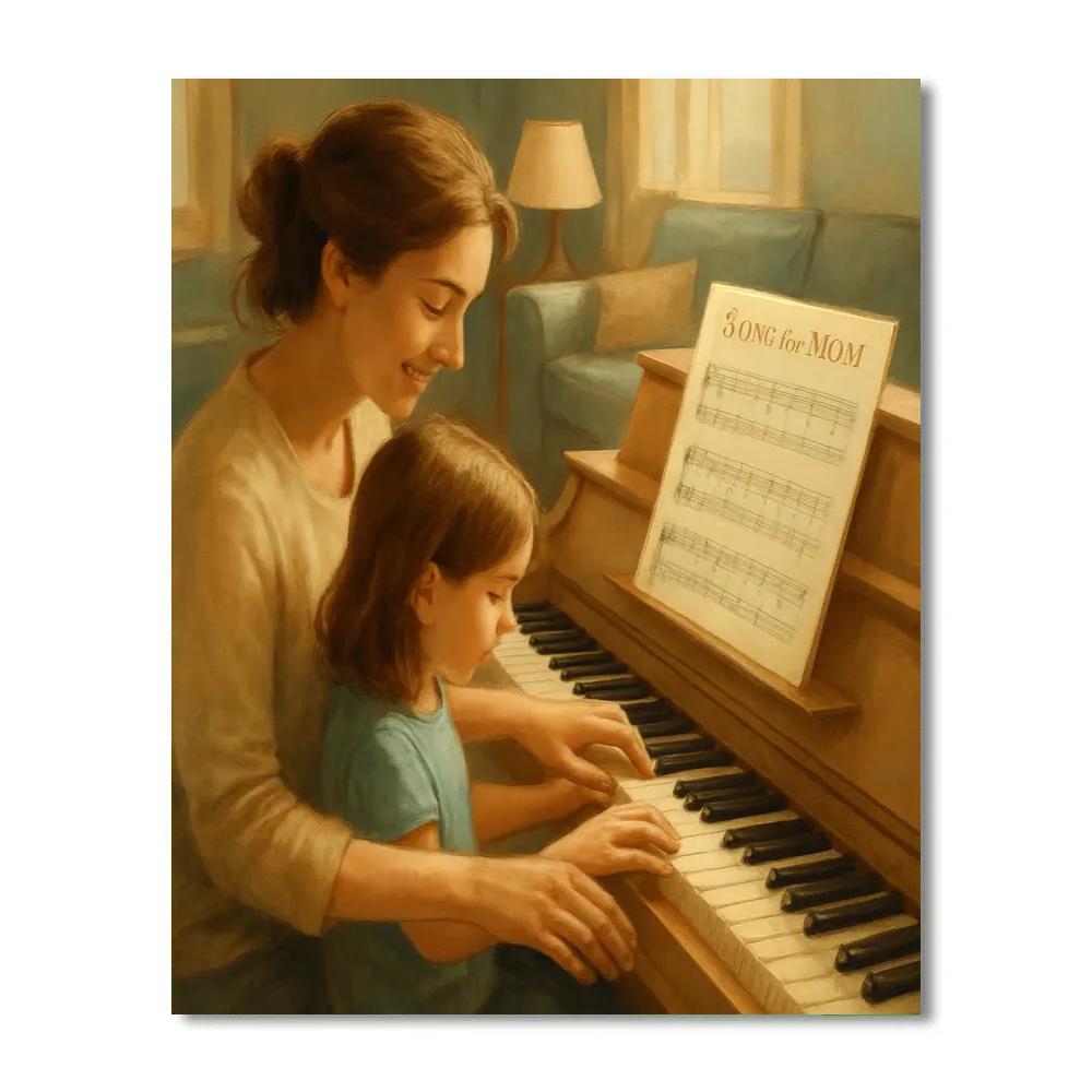 Mothers Day Music Lesson Duet Painting by numbers kit