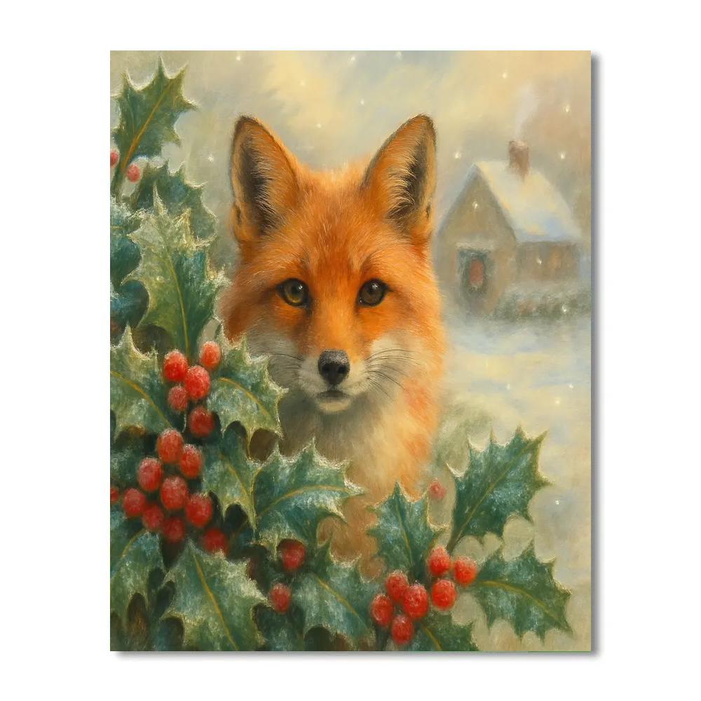Fox In The Holly Hedge Paint by numbers kits