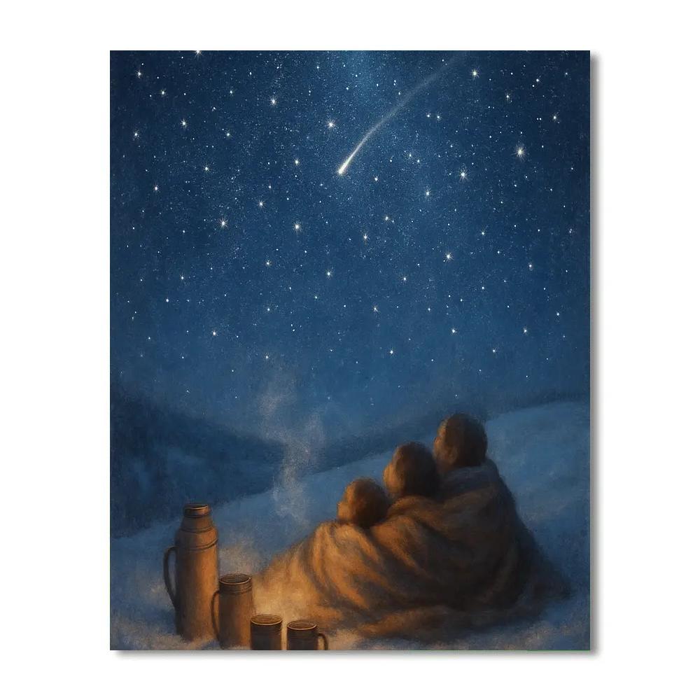Christmas Stargazing On The Hill Painting by numbers kit