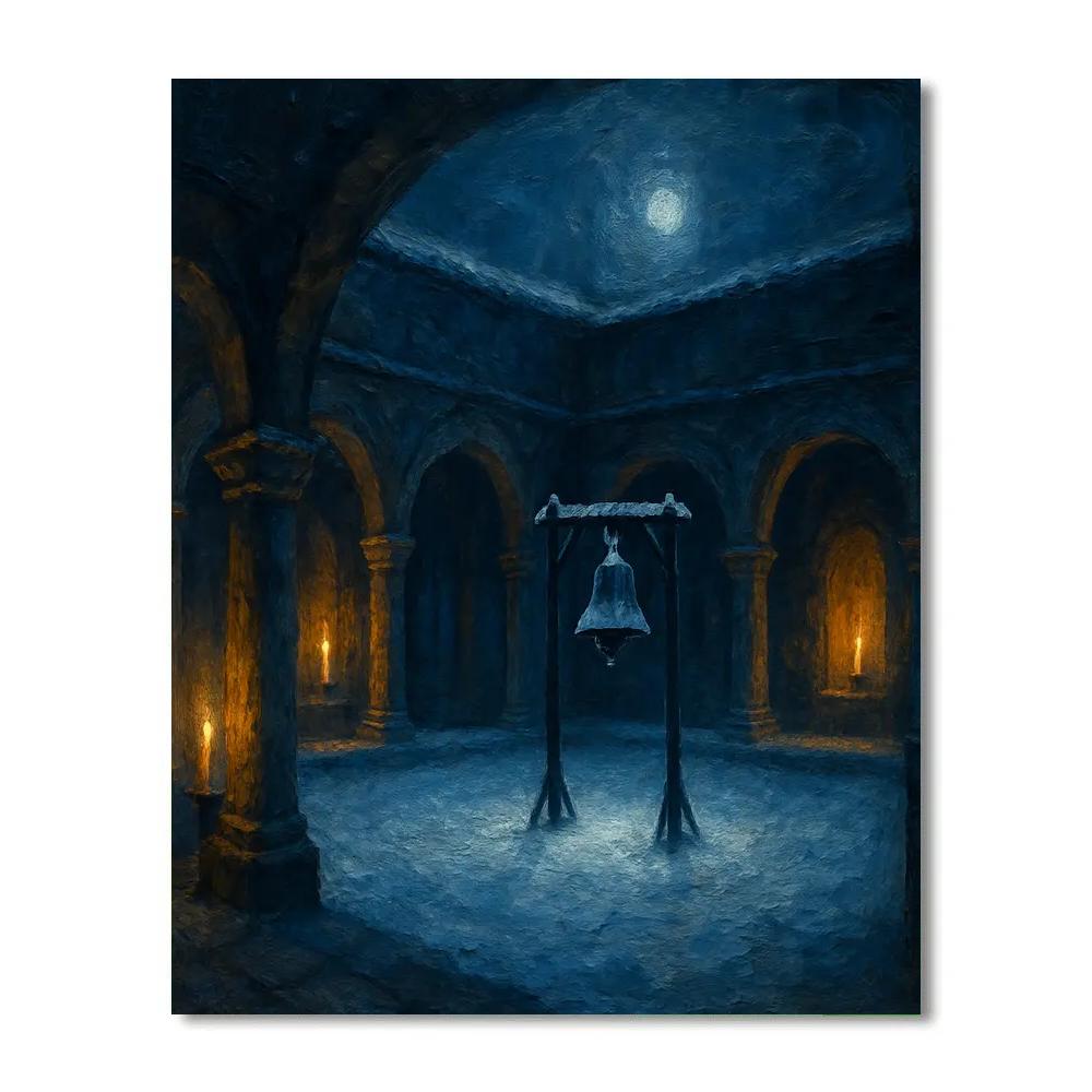 Midnight Bells In The Snowy Cloister paint by numbers