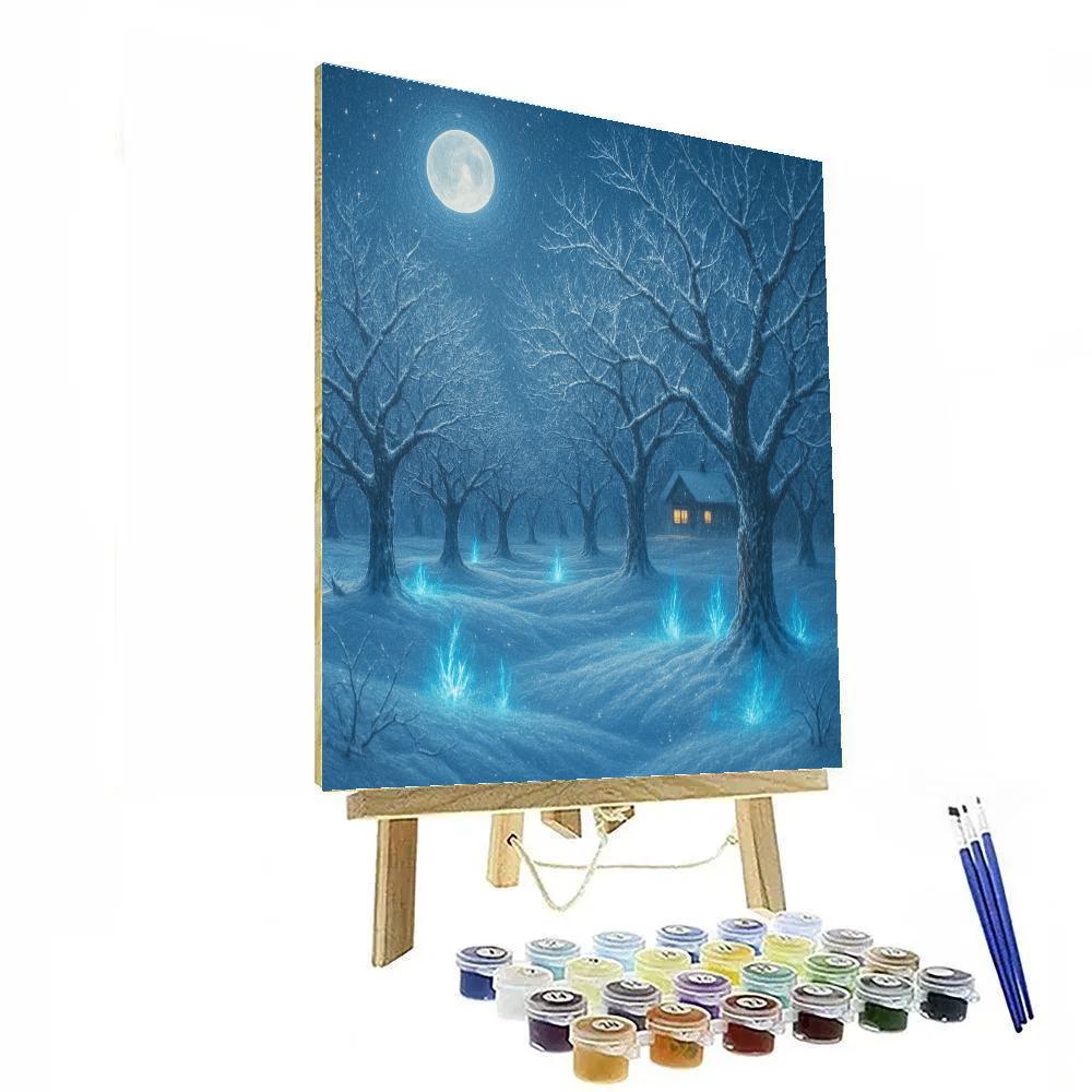 Moonlit Christmas Orchard Foxfire paint by color