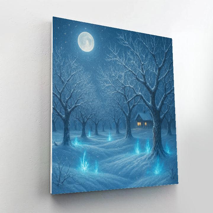 Moonlit Christmas Orchard Foxfire paint by color
