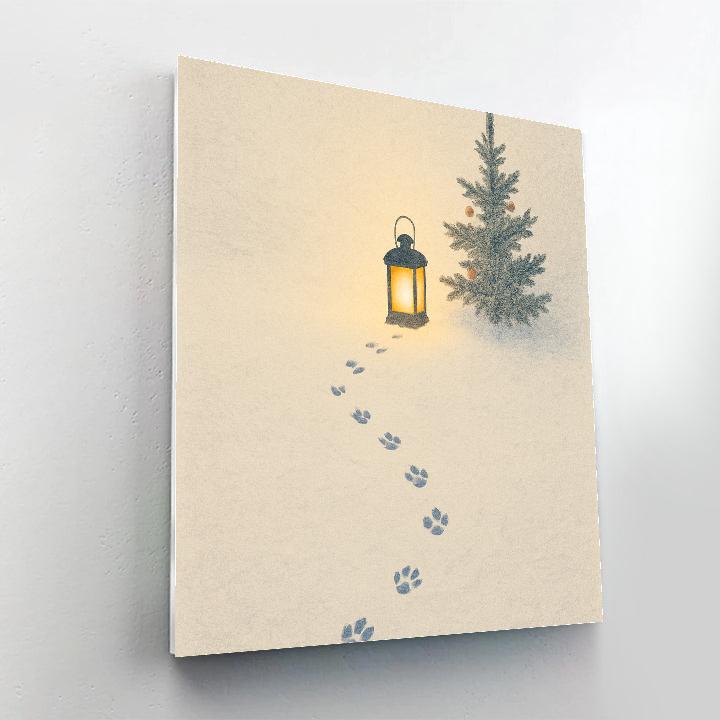 Arctic Fox Tracks To The Lantern Paint by numbers art