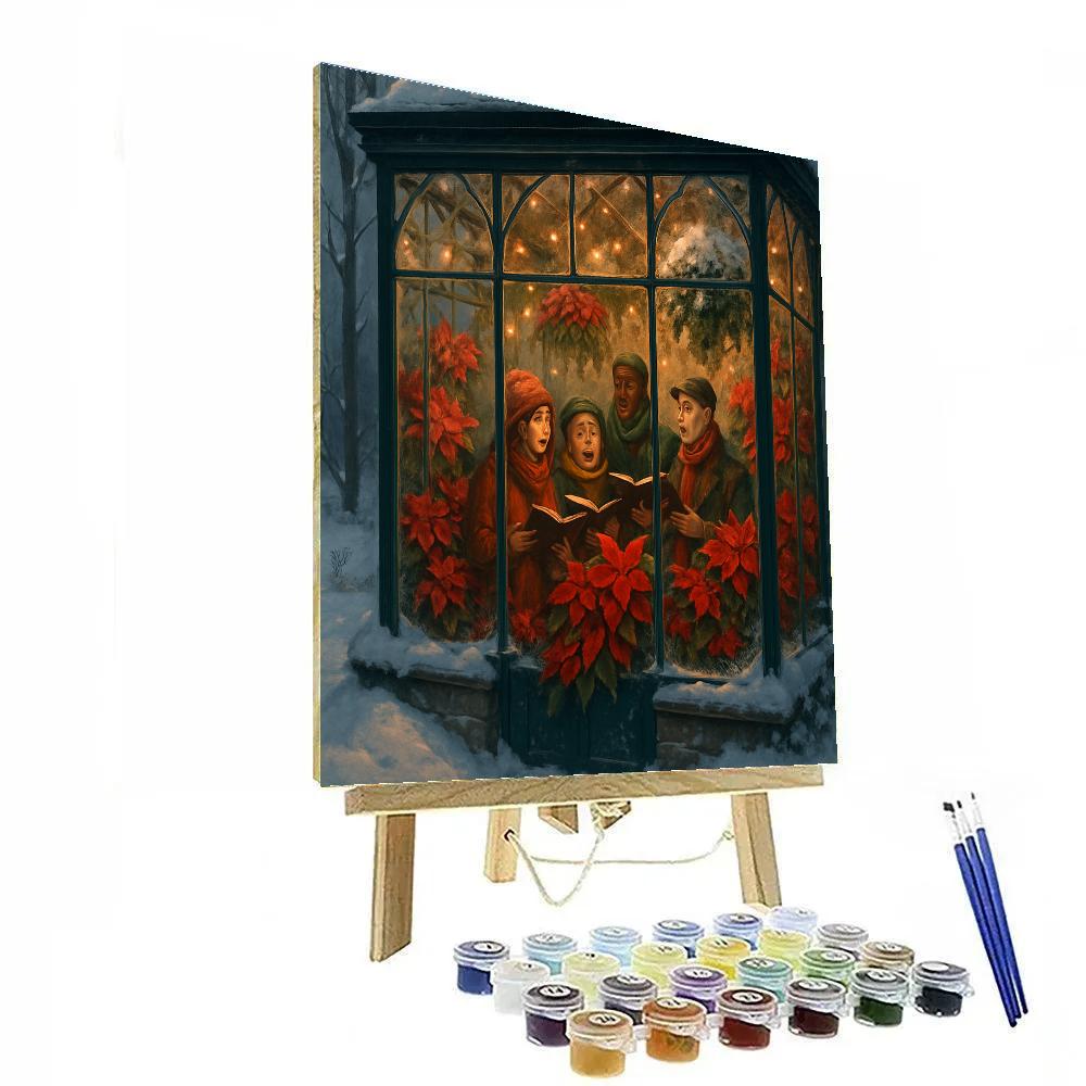 Christmas Choir In The Glass Greenhouse DIY paint by numbers