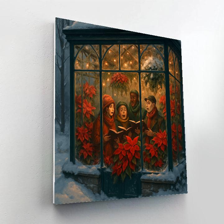 Christmas Choir In The Glass Greenhouse DIY paint by numbers