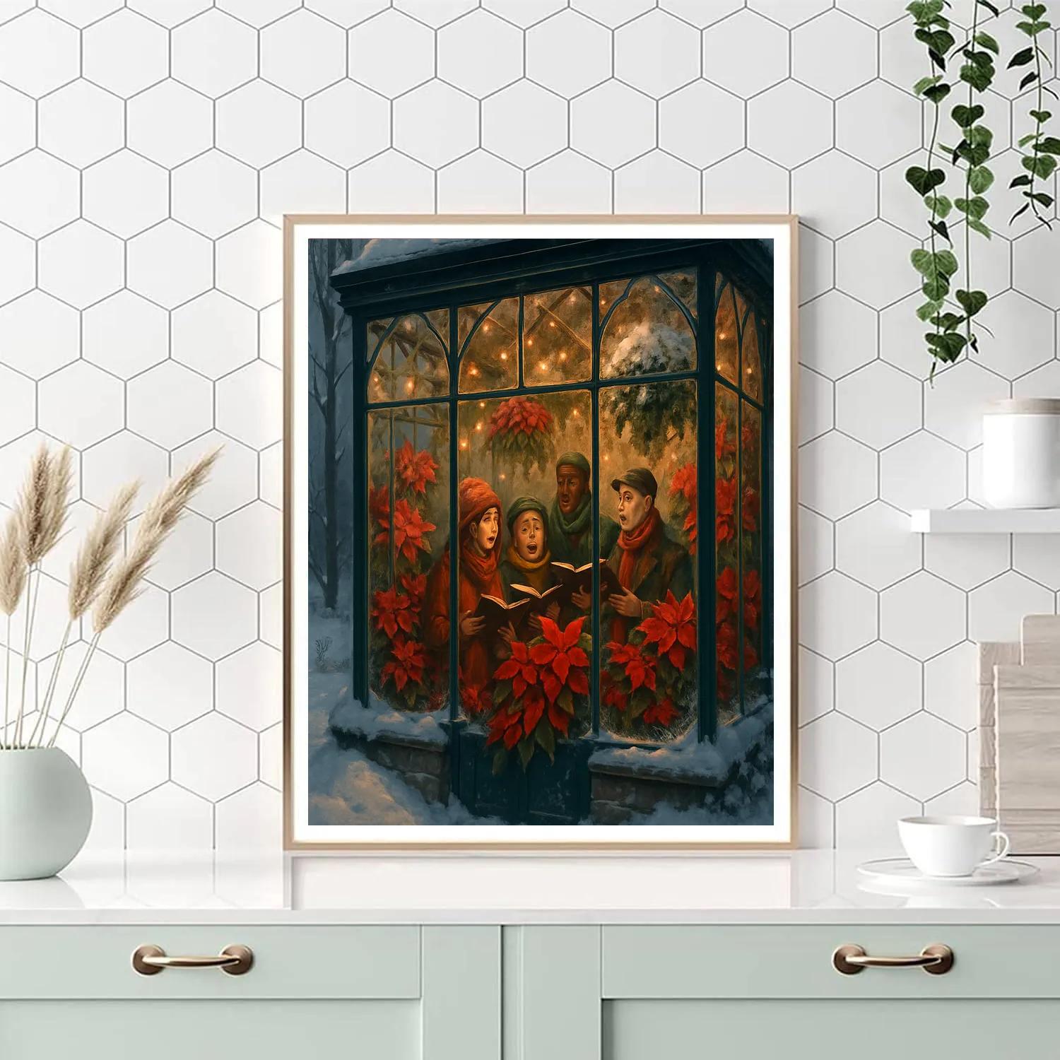 Christmas Choir In The Glass Greenhouse DIY paint by numbers