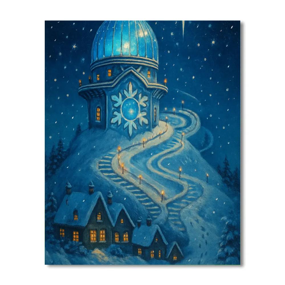 Snowflake Observatory On The Hill Painting by numbers kit
