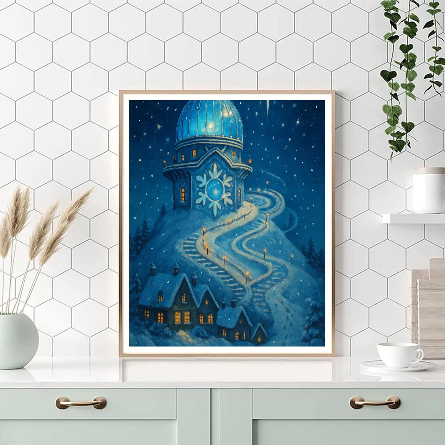 Snowflake Observatory On The Hill Painting by numbers kit