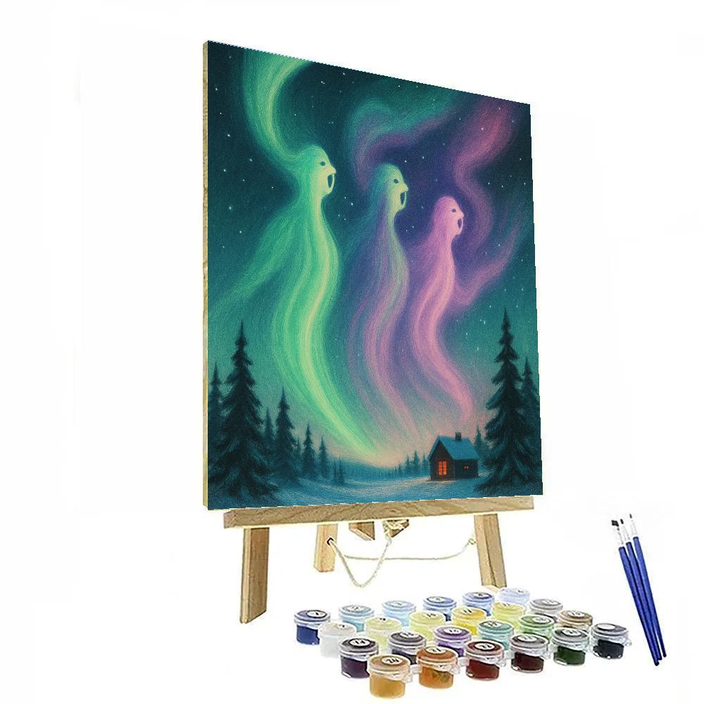 Winter Choir Of Northern Lights Numbered painting kits
