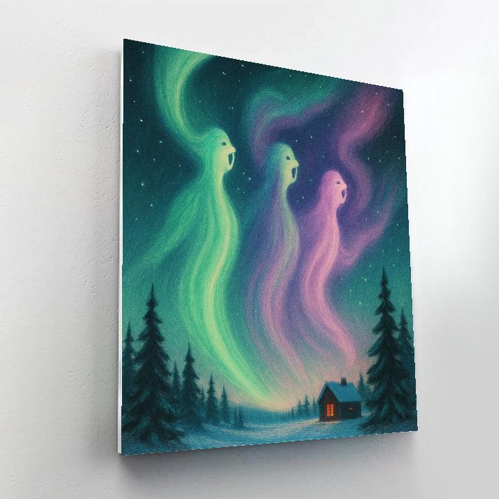 Winter Choir Of Northern Lights Numbered painting kits
