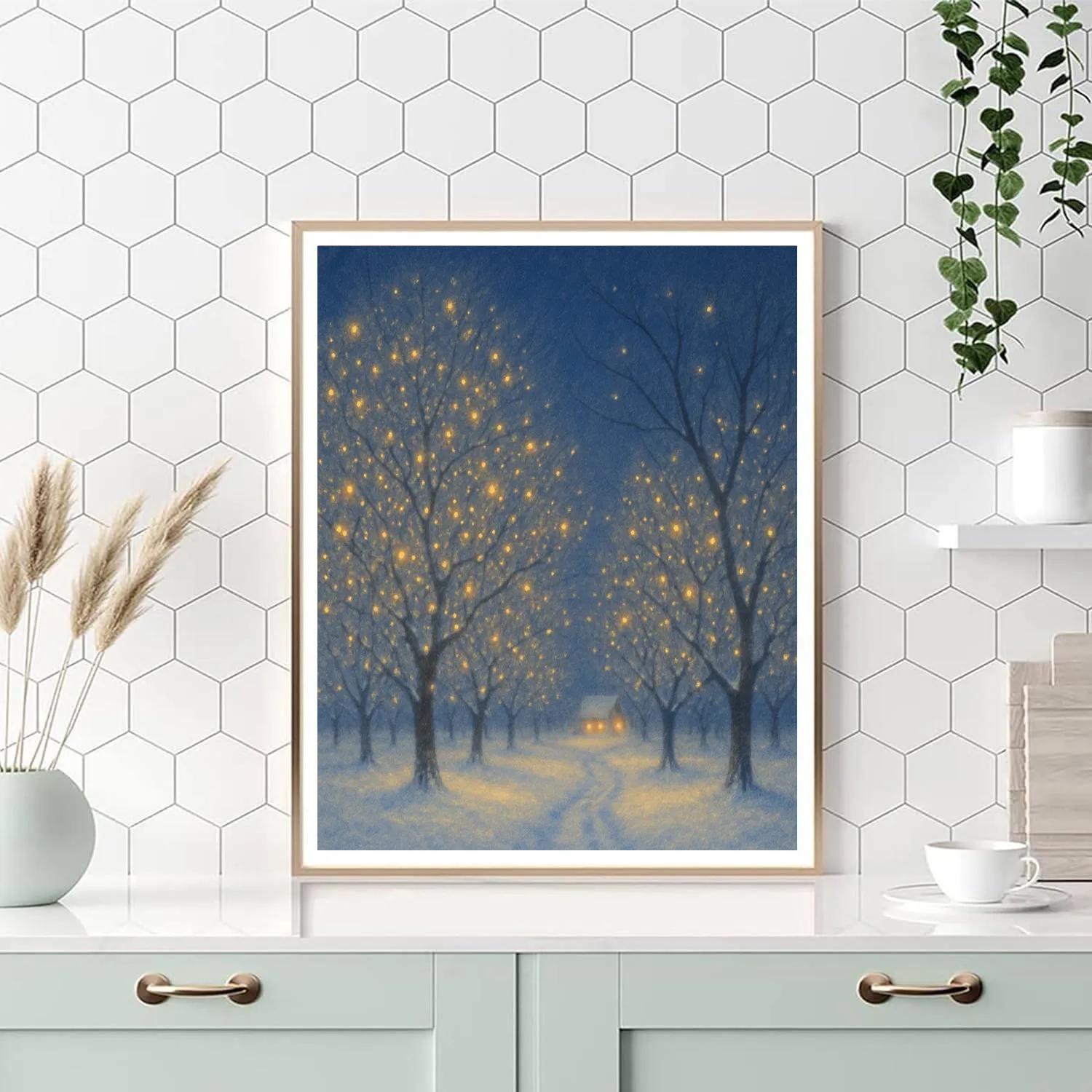 Christmas Firefly Orchard paint by number