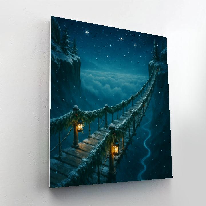 Evergreen Sky Bridge painting number kit