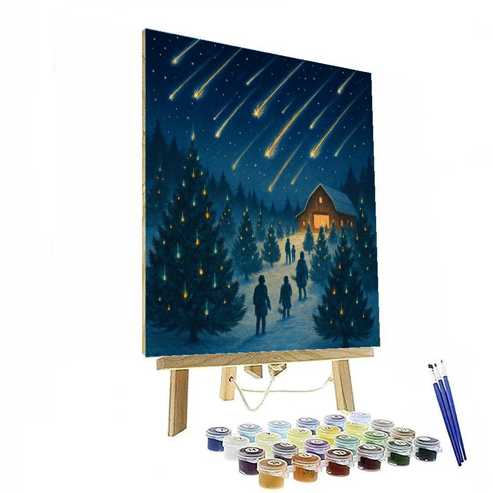 Christmas Meteor Tree Farm Paint by numbers kits