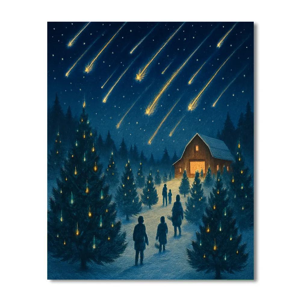 Christmas Meteor Tree Farm Paint by numbers kits