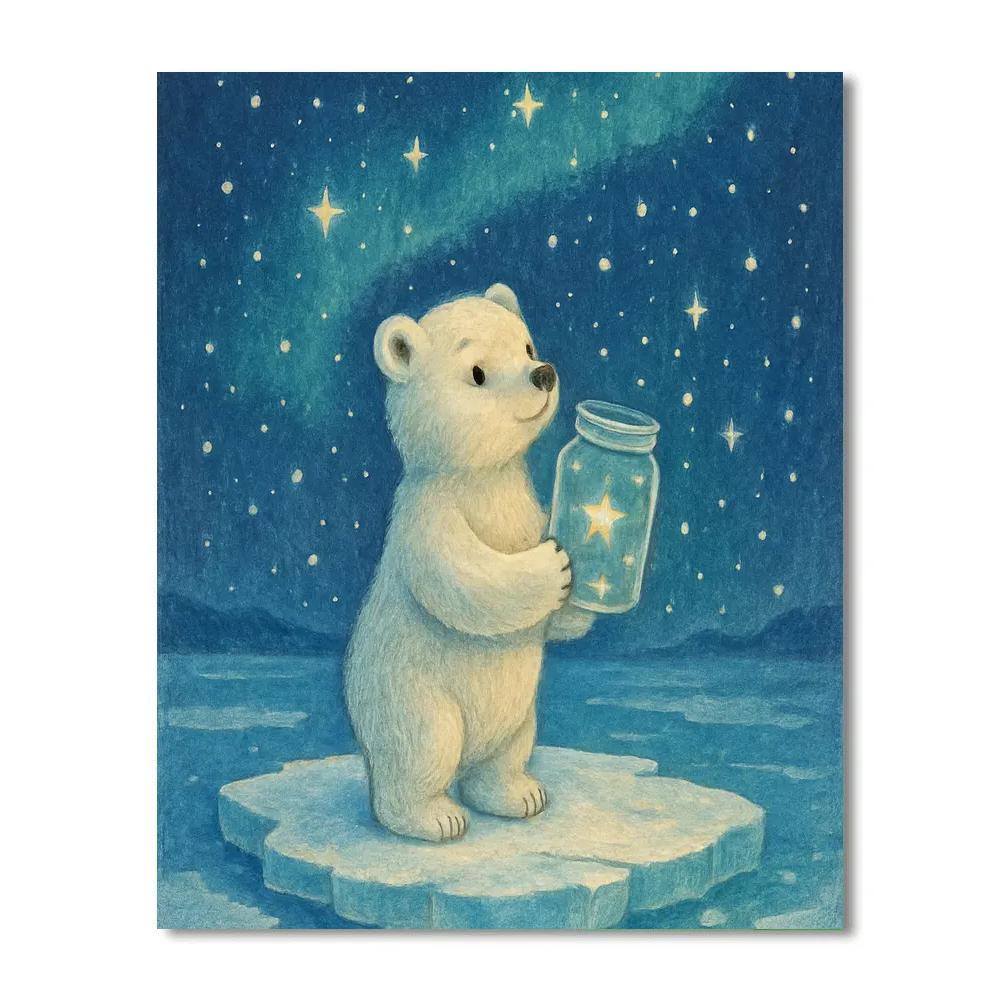 Polar Bear Star Collector Numbered painting kits