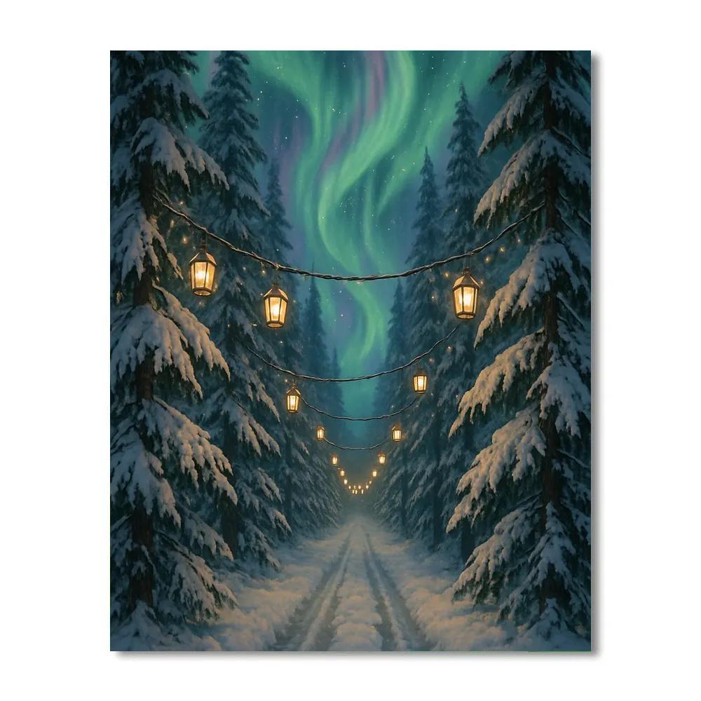 Aurora Tunnel Pine Road painting number kit
