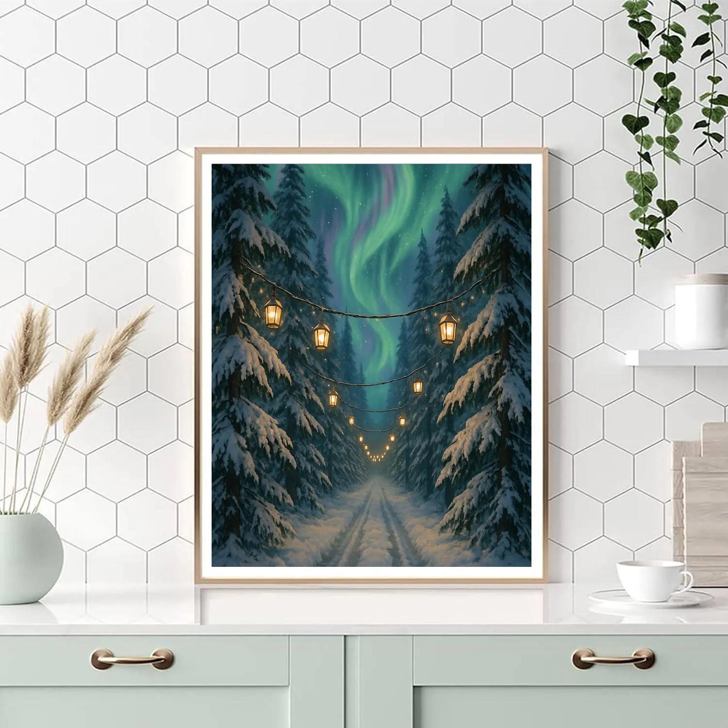 Aurora Tunnel Pine Road painting number kit