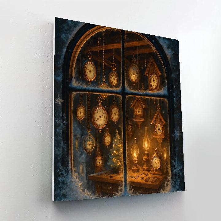 Christmas Window Of The Clockmakers Loft Numbered painting kits