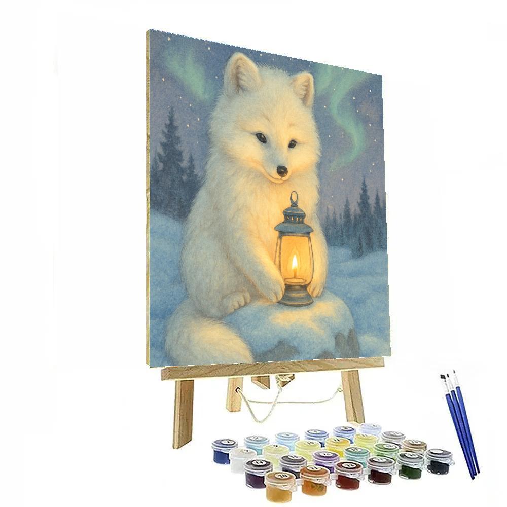 Arctic Fox Lantern Keeper Paint by numbers art