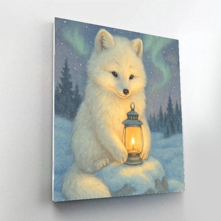 Arctic Fox Lantern Keeper Paint by numbers art