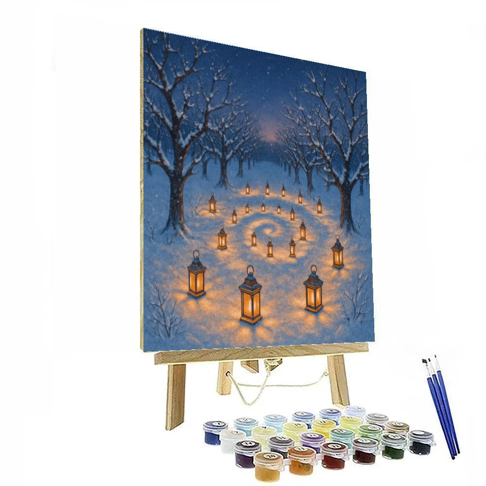Frozen Orchard Lantern Spiral Numbered painting kits