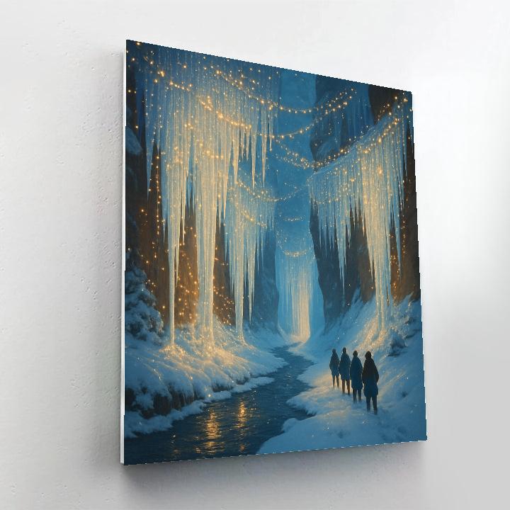 Christmas Fairy Lights In Icicle Canyon Paint by numbers kits