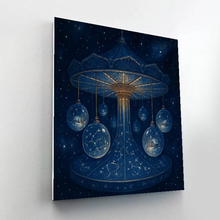Christmas Night Carousel Of Constellations Painting by numbers kit
