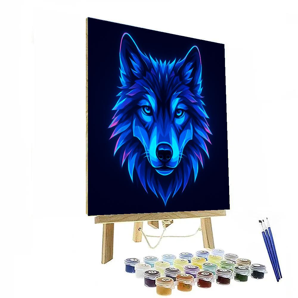 Cosmic Echo Wolf Gaze Numbered painting kits