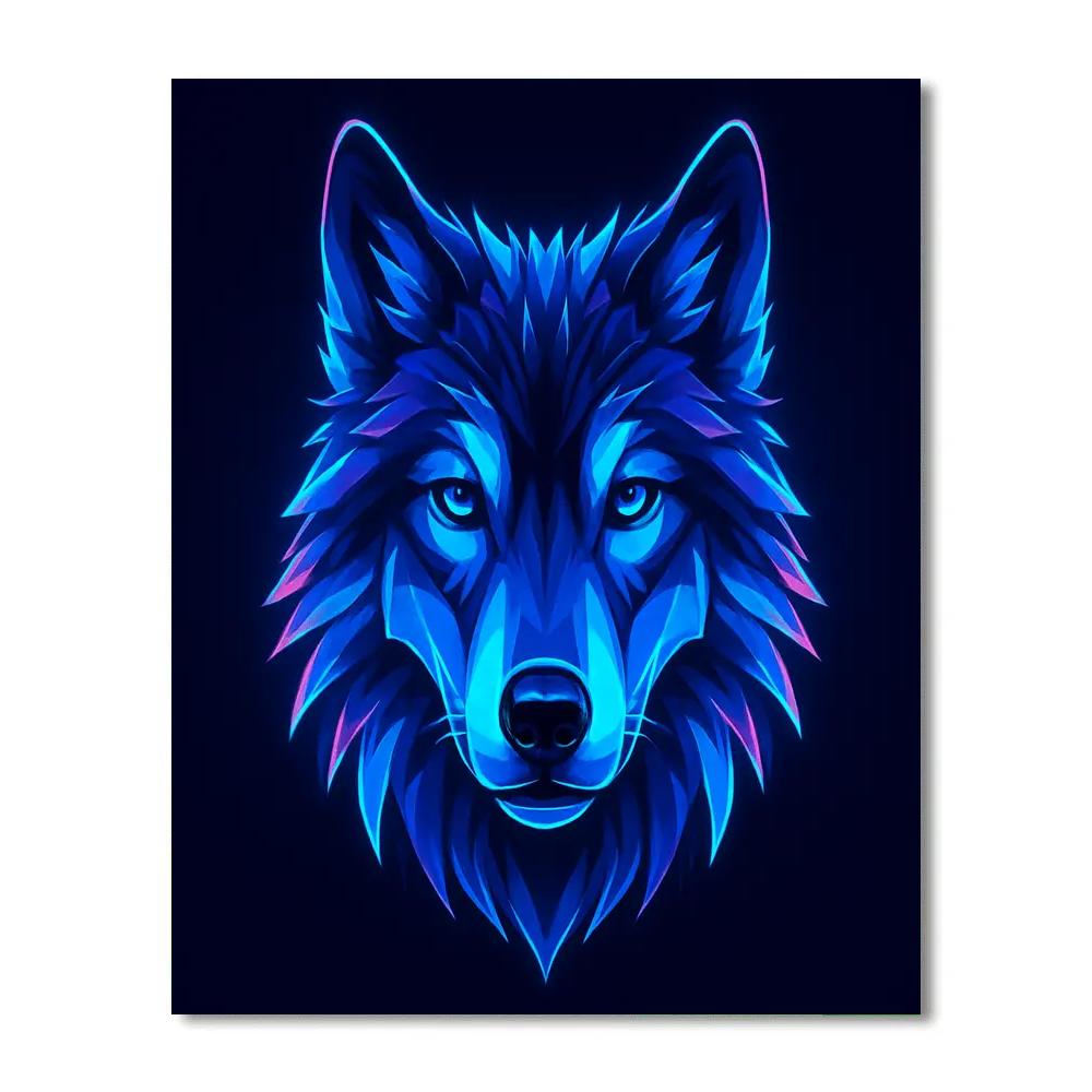 Cosmic Echo Wolf Gaze Numbered painting kits