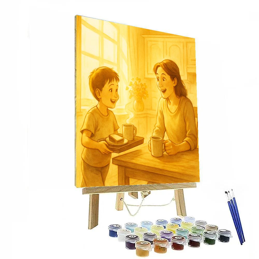 Morning Sunlight Breakfast With Mom Paint by numbers art