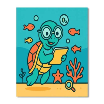 Coral Reef Science Turtle Lab Paint by numbers kits