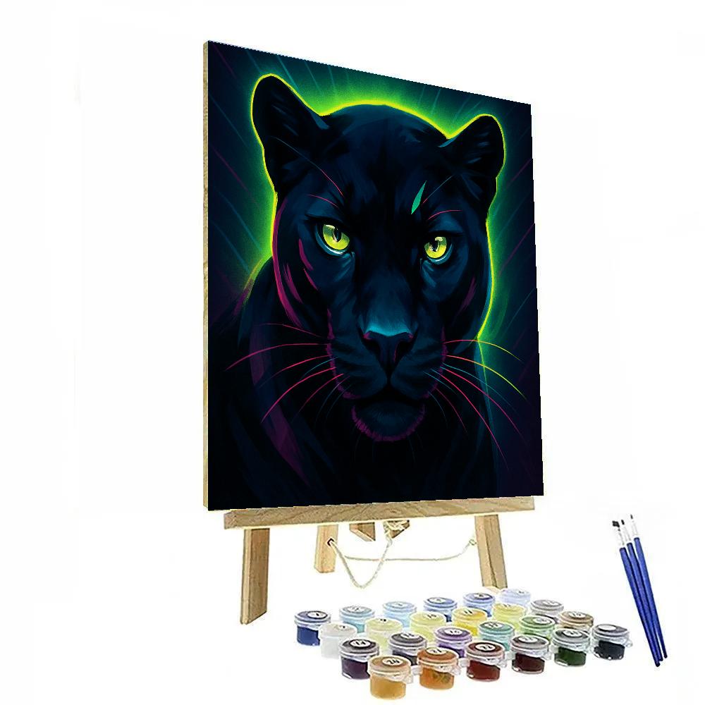 Prismatic Panther Aura Numbered painting kits