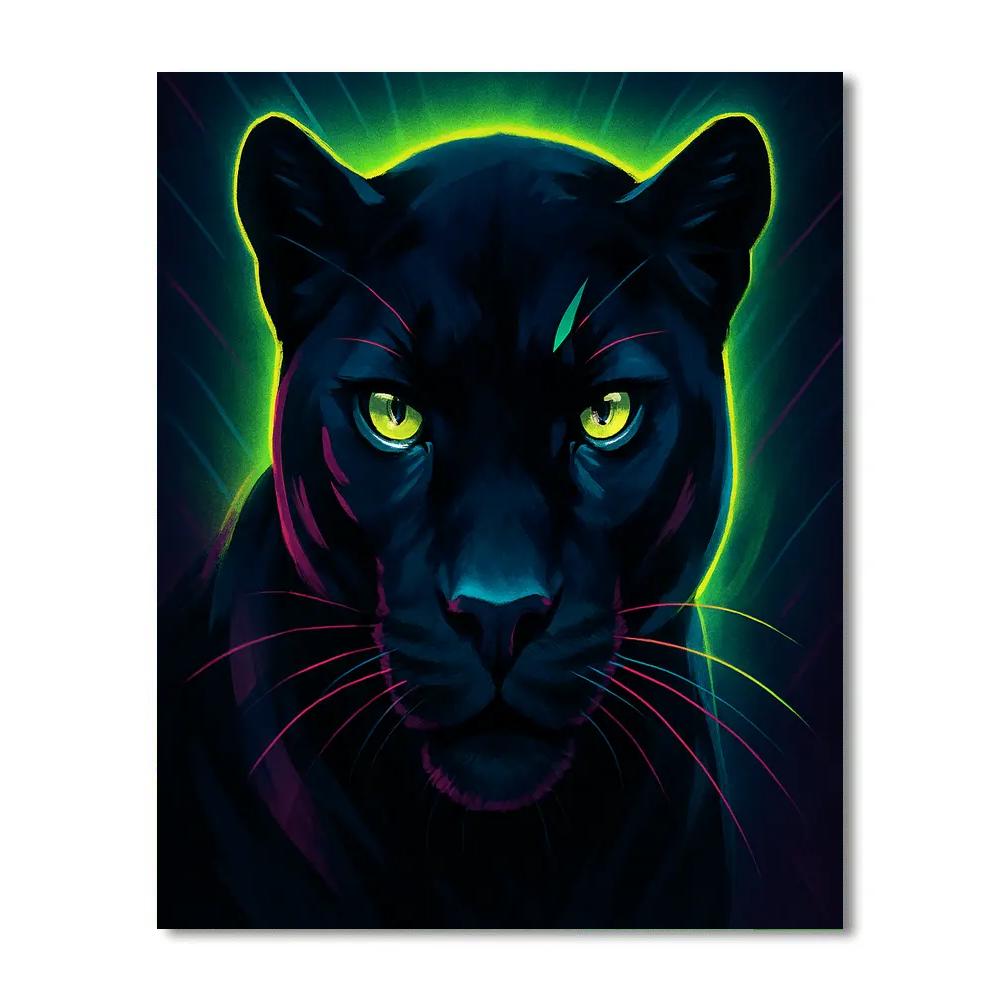 Prismatic Panther Aura Numbered painting kits