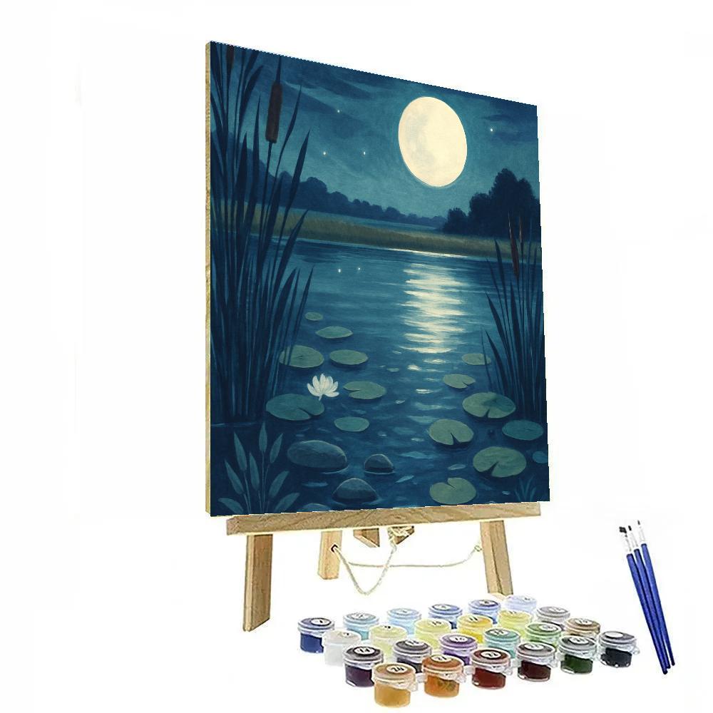 Moonlit Lagoon Of Quiet Reeds Paint by numbers kits