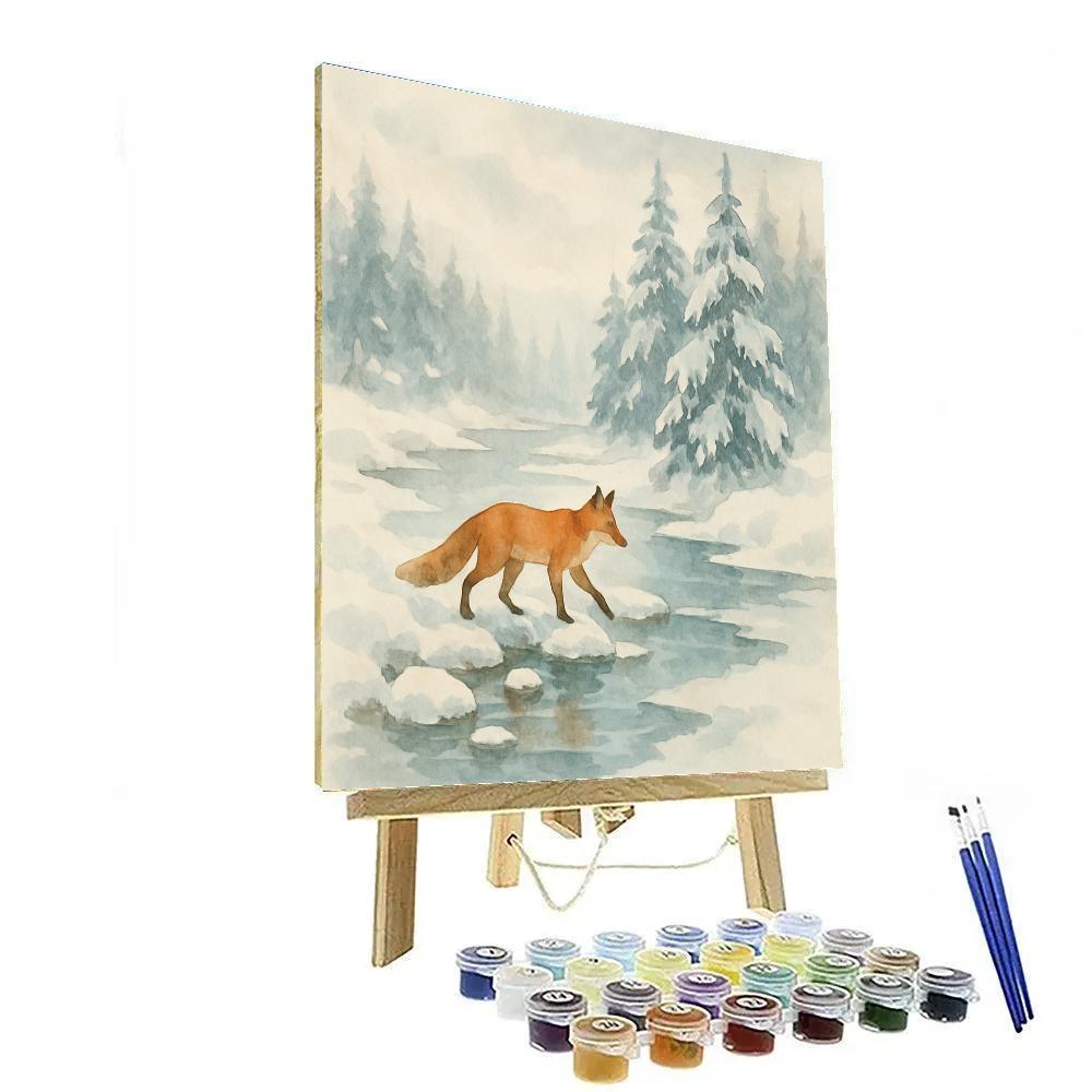Fox Crossing The Crystal Creek Number painting