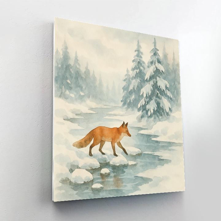 Fox Crossing The Crystal Creek Number painting