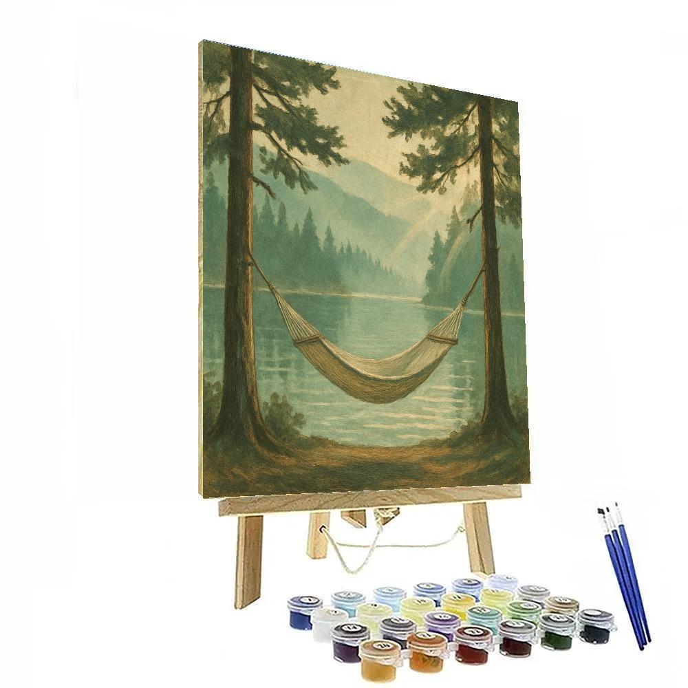 Pine Shore Hammock Morning Number painting