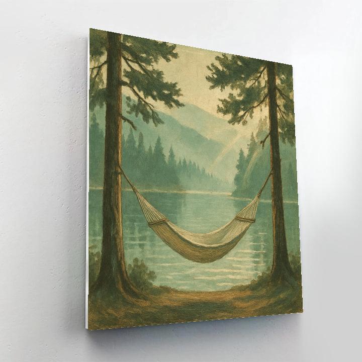 Pine Shore Hammock Morning Number painting
