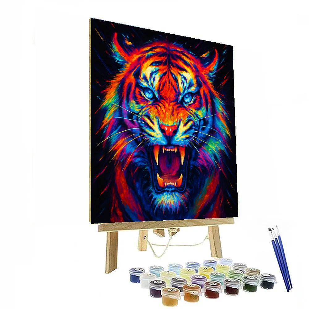 Rainbow Thunder Tiger paint by color