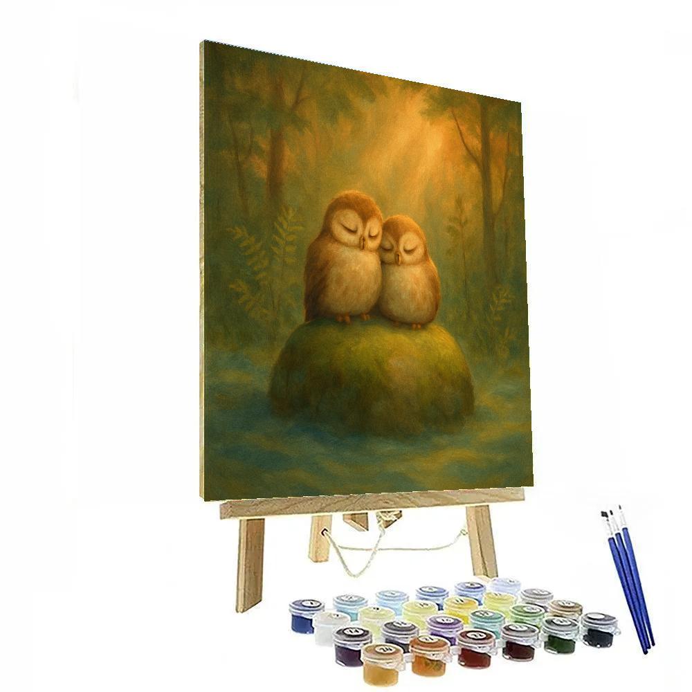 Tidal Owls Among The Mossy Stones Number painting