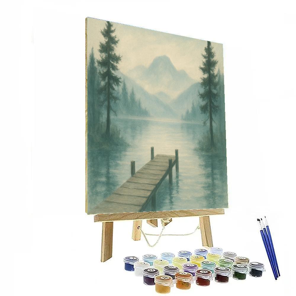 Morning Mist Dockside Pines DIY paint by numbers