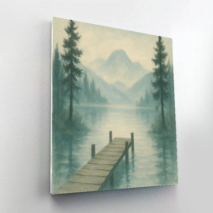 Morning Mist Dockside Pines DIY paint by numbers