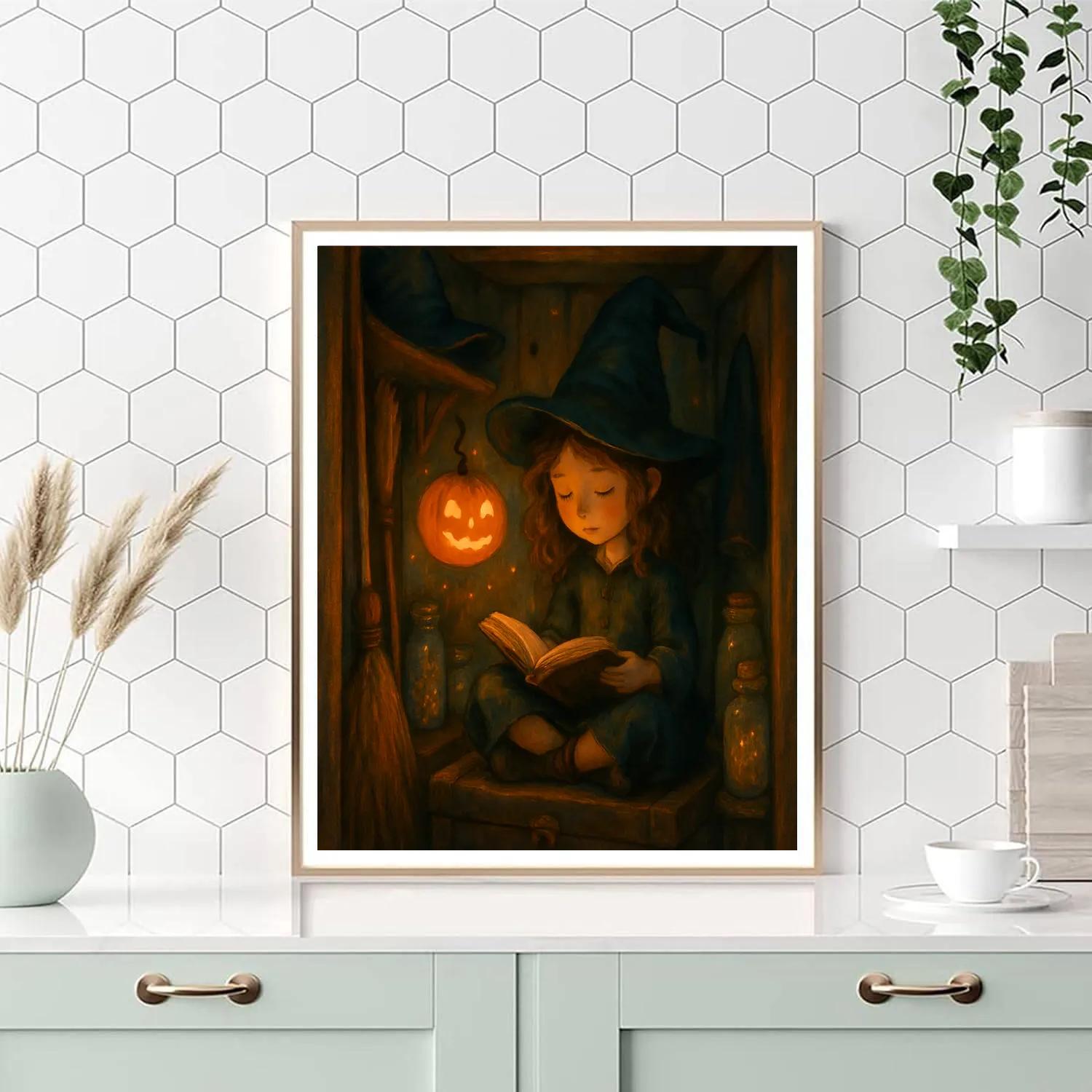 Enchanted Broom Closet Hideaway Paint by numbers art