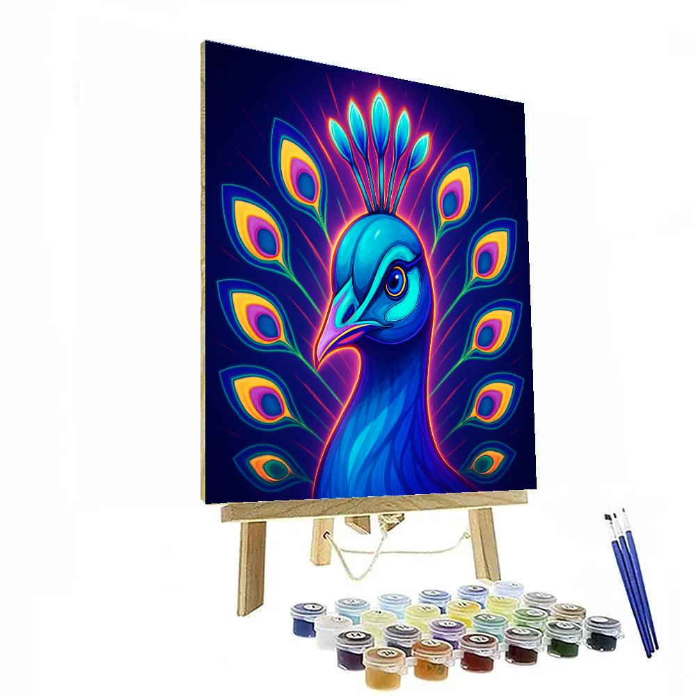 Peacock Prism Crown painting number kit
